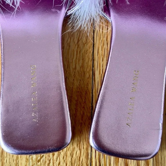 Azalea wang pammy feather sandal women’s size 7.5 - Picture 5 of 6